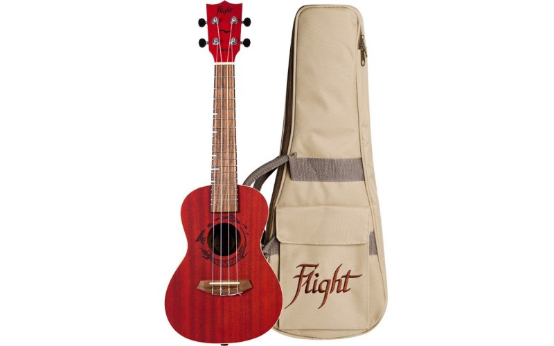 FLIGHT DUC380 CORAL - укулеле концерт, махагони, чехол в комплекте