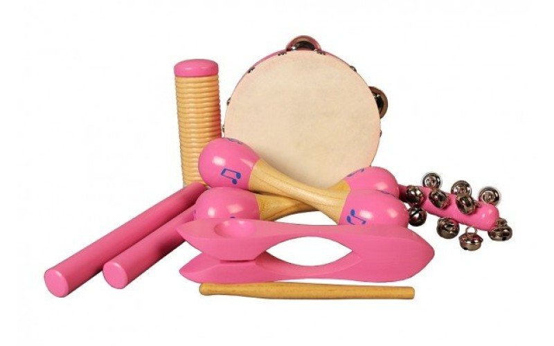 FLIGHT FPS-6P  Набор перкуссии 6 предметов, В комплекте: маракасы- 2шт., клавесы - 2шт., тамбурин - 