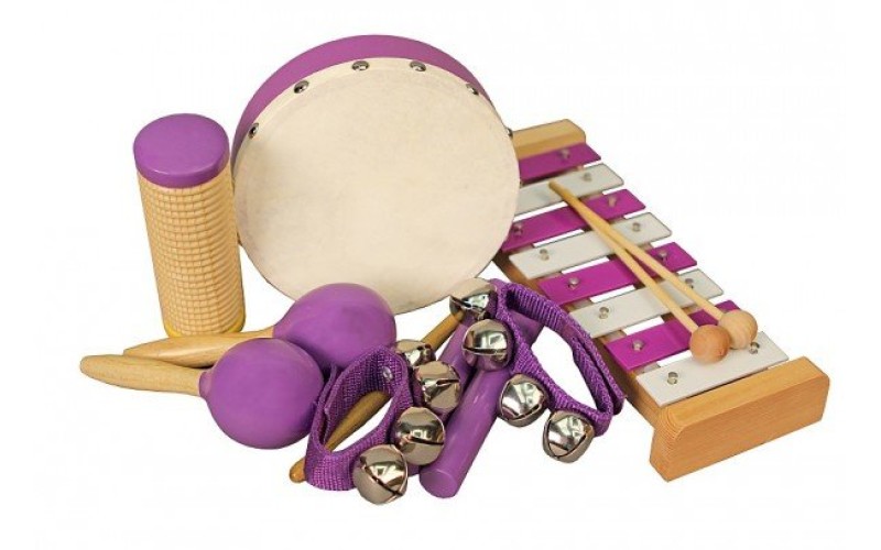 FLIGHT FPS-6V  Набор перкуссии 6 предметов, В комплекте: металлофон(8 нот), гуиро, браслет с бубенчи