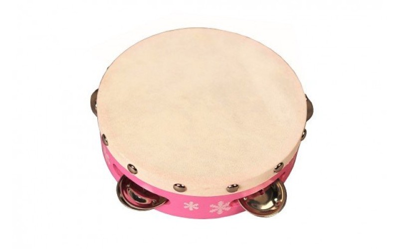 FLIGHT FT 6-4P Тамбурин с 4 джинглами, Размер: 6' (15см) Состав: дерево, металл, Цвет: розовый