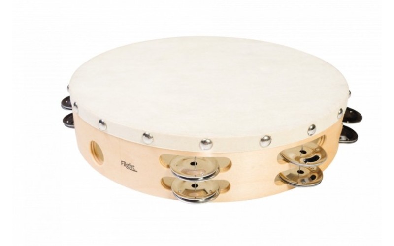 FLIGHT FT10-16 Тамбурин с 16 джинглами, Размер: 10' (25cм) Состав: дерево, металл