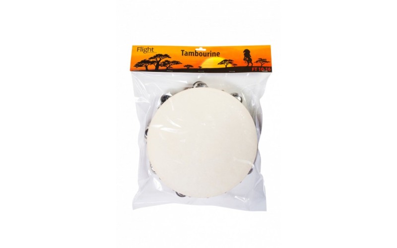FLIGHT FT10-16 Тамбурин с 16 джинглами, Размер: 10' (25cм) Состав: дерево, металл