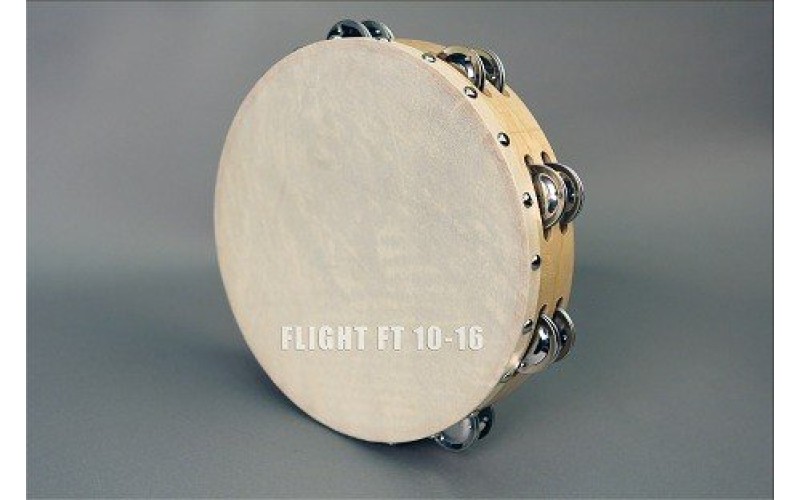 FLIGHT FT10-16 Тамбурин с 16 джинглами, Размер: 10' (25cм) Состав: дерево, металл