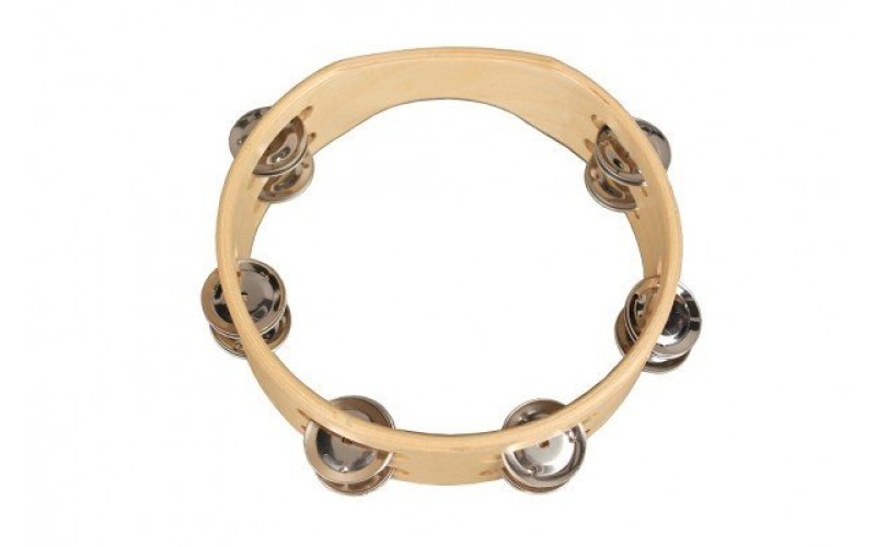 FLIGHT FTH 10-16 Тамбурин без мембраны с 16 джинглам, Размер: 10'(25cм), Состав: дерево, металл