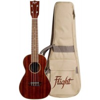 FLIGHT MUC-2 - укулеле концерт, ALL SOLID полный массив махагони, чехол в комплекте