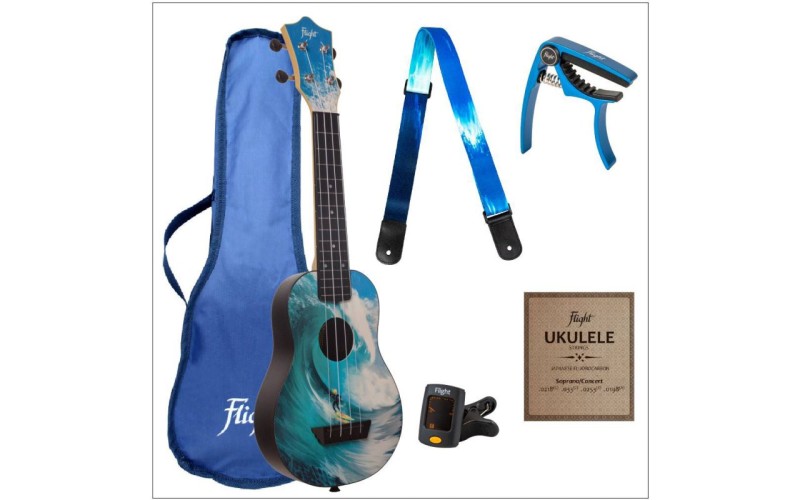 FLIGHT TUS-25 SURF dPACK 1 Укулеле сопрано + аксессуары