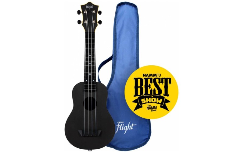 FLIGHT TUS 35E BK Укулеле сопрано с подключением + чехол