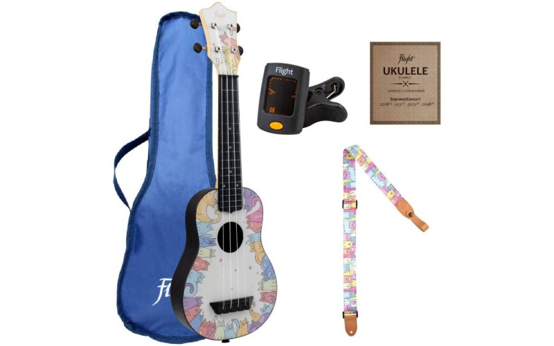 FLIGHT TUS KITTY dPACK 1 Укулеле сопрано + аксессуары