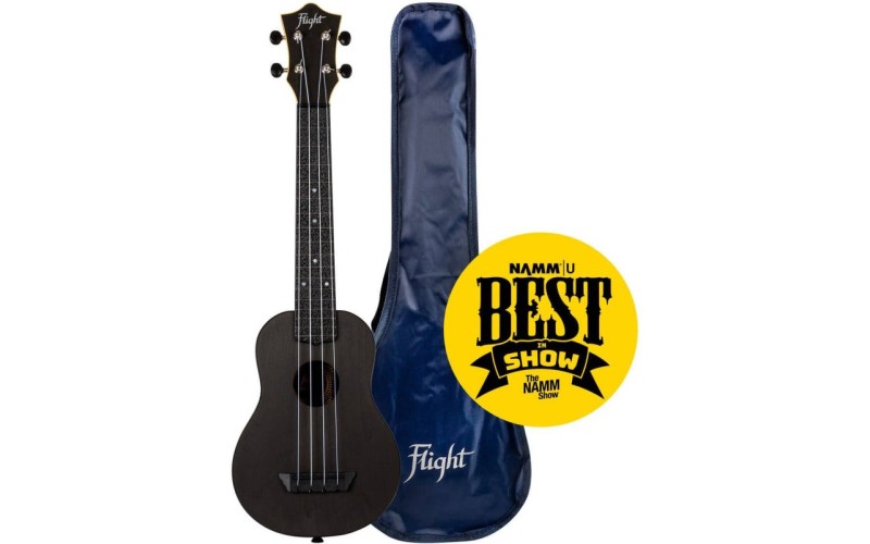FLIGHT TUSL 35 BK Укулеле сопрано с удлиненным грифом 17 ладов + чехол