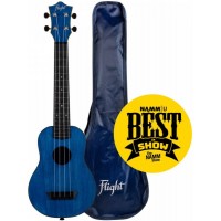 FLIGHT TUSL 35 DB - укулеле Travel, LONG NECK, синяя, черная, пластик
