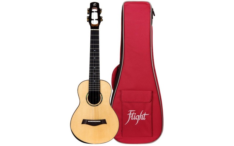 FLIGHT VOYAGER CONCERT ALL SOLID - укулеле концерт со звукоснимателем, массив ели и акации, чехол