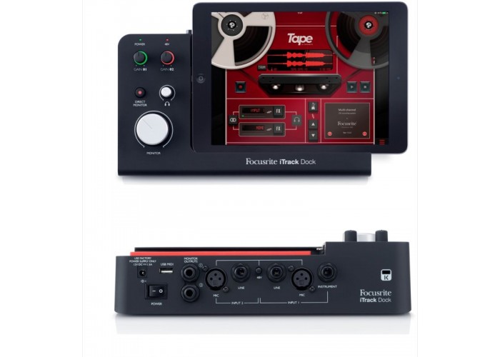 FOCUSRITE iTrack Dock - Настольный аудио интерфейс для записи на iPad