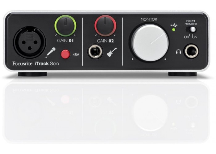 FOCUSRITE iTrack Solo (Lightning). Компактный USB интерфейс с возможностью записи на iPad.