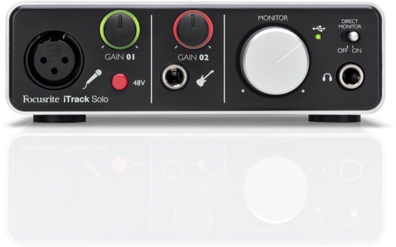FOCUSRITE iTrack Solo (Lightning). Компактный USB интерфейс с возможностью записи на iPad.