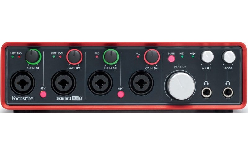 FOCUSRITE Scarlett 18i8 - аудио интерфейс usb