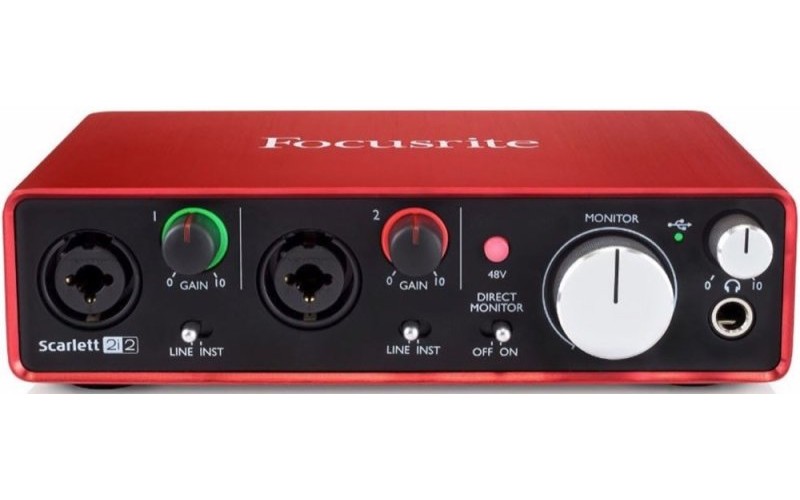 FOCUSRITE Scarlett 2i2 2nd Gen - USB аудио интерфейс, 2 входа, 2 выхода