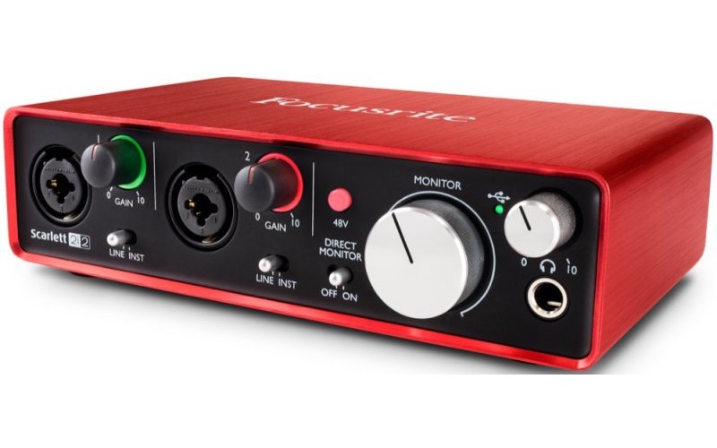FOCUSRITE Scarlett 2i2 2nd Gen - USB аудио интерфейс, 2 входа, 2 выхода