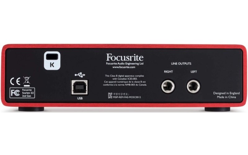 FOCUSRITE Scarlett 2i2 2nd Gen - USB аудио интерфейс, 2 входа, 2 выхода