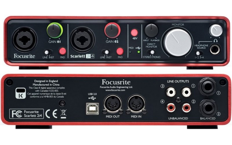 FOCUSRITE Scarlett 2i4 - usb audio интерфейс