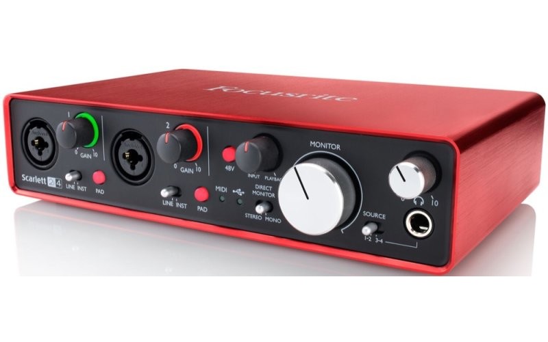 FOCUSRITE Scarlett 2i4 2nd Gen - USB аудио интерфейс, 2 входа, 4 выхода