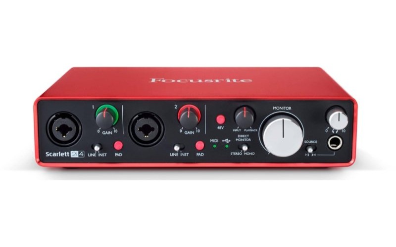 FOCUSRITE Scarlett 2i4 2nd Gen - USB аудио интерфейс, 2 входа, 4 выхода