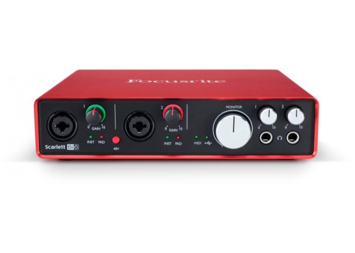 FOCUSRITE Scarlett 6i6 2nd Gen - USB аудио интерфейс, 6 входов, 6 выходов