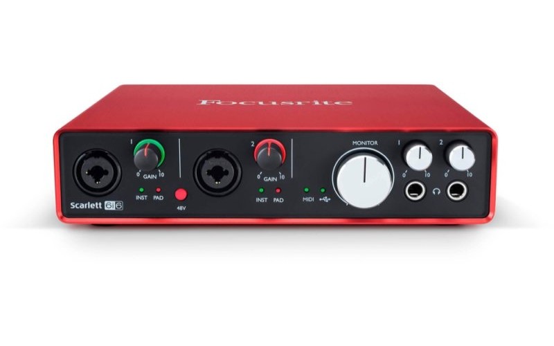 FOCUSRITE Scarlett 6i6 2nd Gen - USB аудио интерфейс, 6 входов, 6 выходов