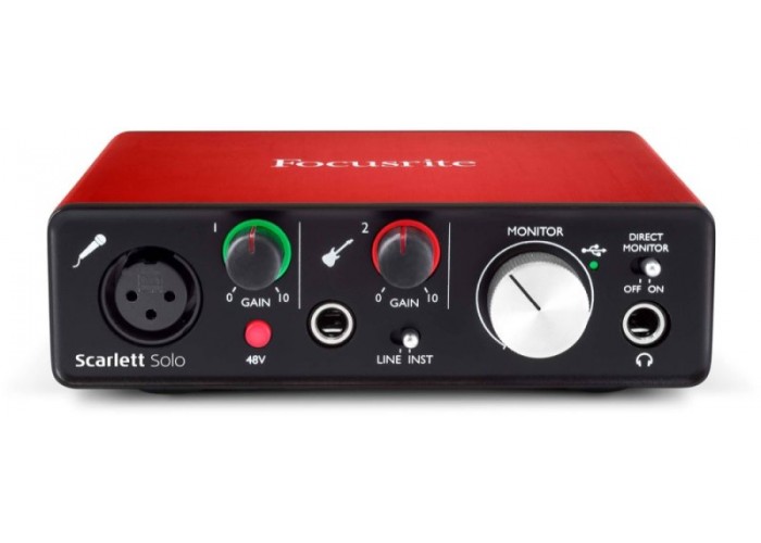 FOCUSRITE Scarlett Solo 2nd Gen - USB аудио интерфейс, 2 входа, 2 выхода