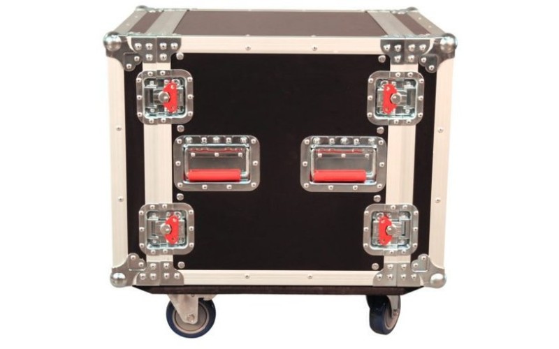 GATOR G-TOUR 10U CAST - рэковый флайт-кейс, 10 U, на колесах,дерево,черный,