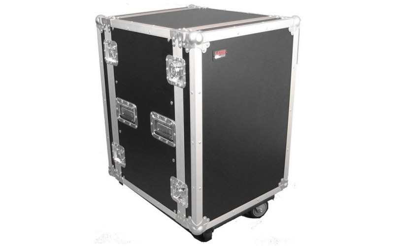 GATOR G-TOUR 16U CAST - рэковый флайт-кейс, 16 U, на колесах,дерево,черный