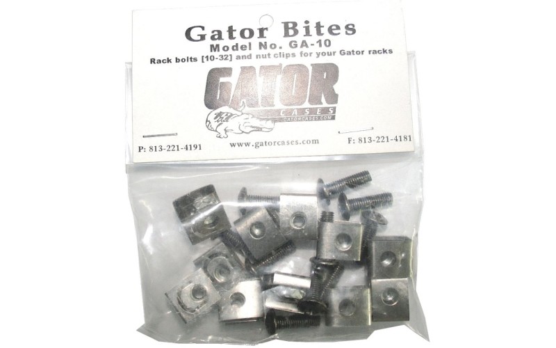 GATOR GA-10 - комплект крепежа для рэковых кейсов: болт, гайка (упаковка 10 штук)