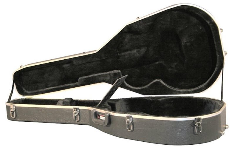 GATOR GC-JUMBO - пластиковый кейс для гитар типа JUMBO, делюкс, черный, вес 5.53 кг