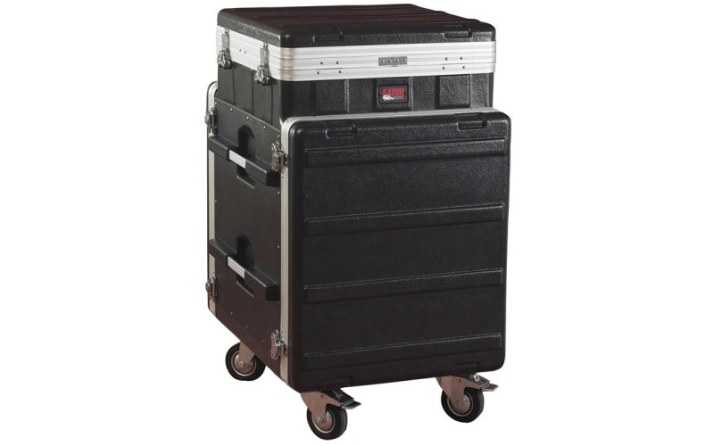 GATOR GRC-10X12 PU рэковый кейс,пластик,10U верх, 12U низ, компактный, легкий доступ к кабелям
