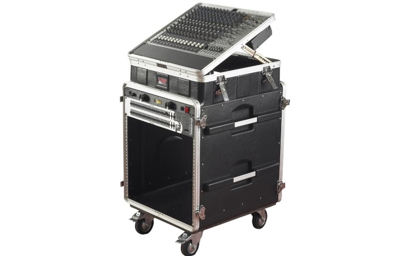 GATOR GRC-10X12 PU рэковый кейс,пластик,10U верх, 12U низ, компактный, легкий доступ к кабелям