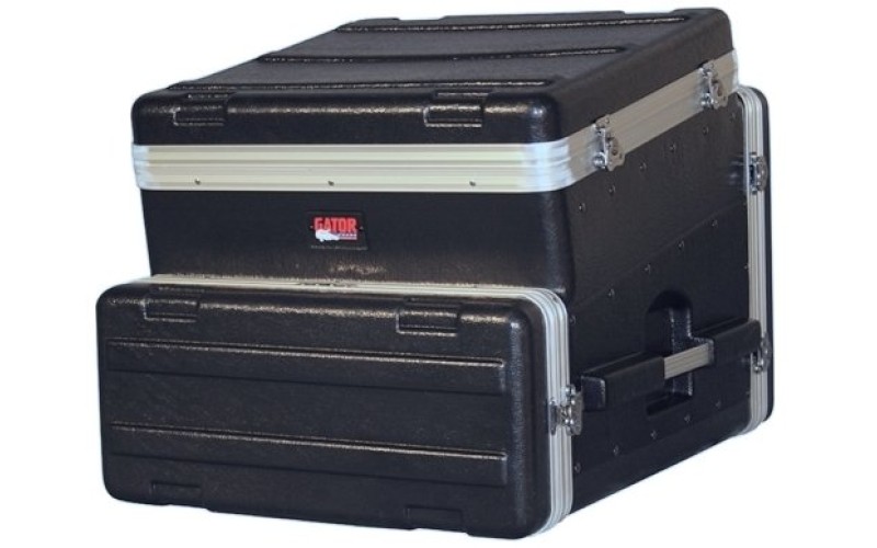 GATOR GRC-10X4 - рэковый кейс,пластик,черный,10U верх, 4U низ, компактный, легкий доступ к кабелям