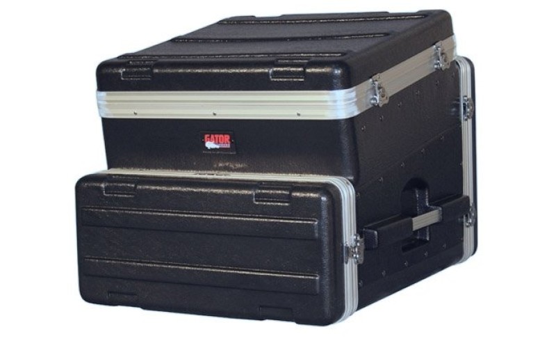 GATOR GRC-10X4 - рэковый кейс,пластик,черный,10U верх, 4U низ, компактный, легкий доступ к кабелям