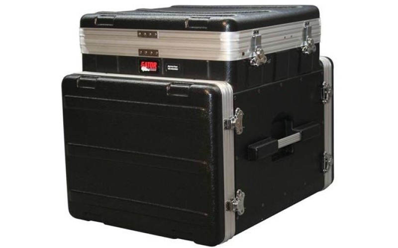 GATOR GRC-10X8PU - кейс,пластик,черный,10U верх, 8U низ, компактный, откидная крышка