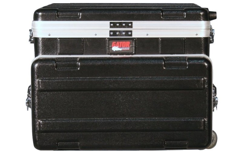 GATOR GRC-STUDIO4GO-W - рэковый кейс,пластик, верх - для ноутбука и 4U низ, колёса