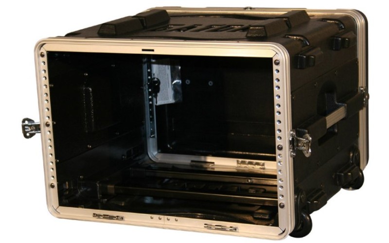 GATOR GRR-6L - рэковый кейс на 6U, стальные рельсы, глубина 19