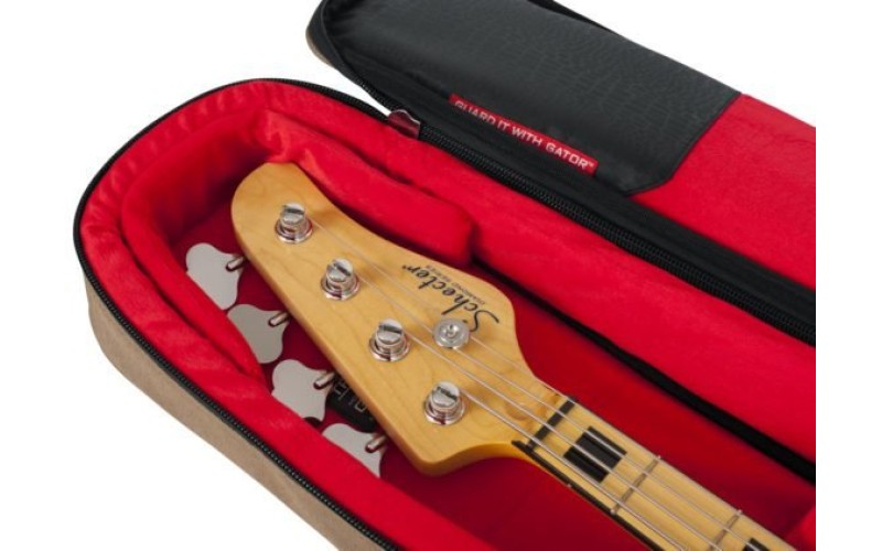 GATOR GT-BASS-TAN - усиленный нейлоновый чехол для бас-гитар, цвет бежевый