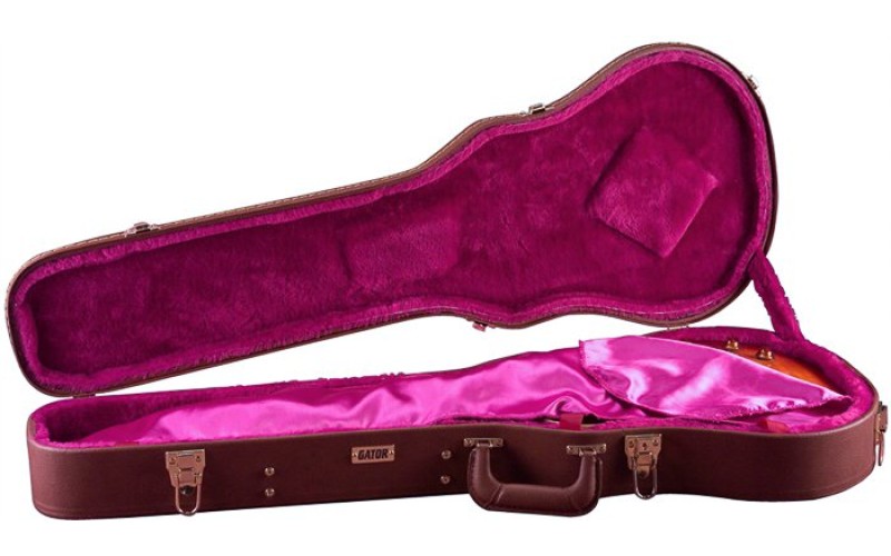 GATOR GW-LP-BROWN- деревянный кейс Les Paul, класс 