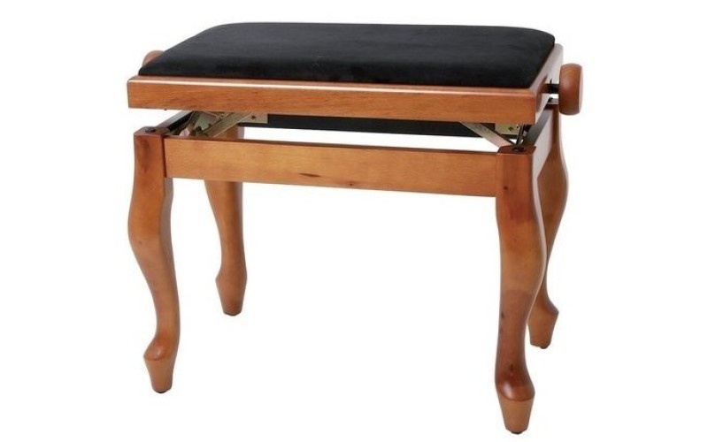 GEWA Piano Bench Deluxe Classic Cherry Matt банкетка вишня матовая гнутые ножки верх черный