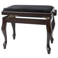 GEWA Piano Bench Deluxe Classic Rosewood Matt банкетка палисандр матовый гнутые ножки верх черный