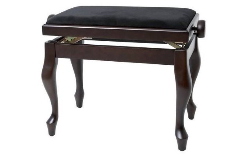 GEWA Piano Bench Deluxe Classic Rosewood Matt банкетка палисандр матовый гнутые ножки верх черный