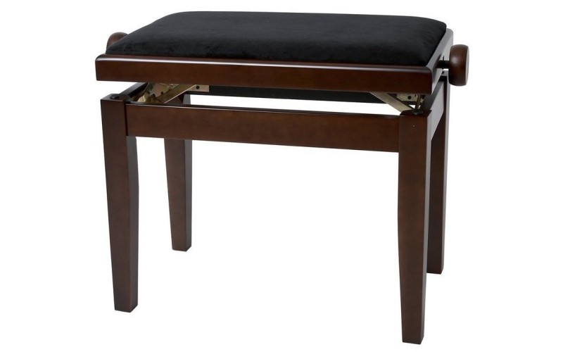 GEWA Piano Bench Deluxe Walnut Matt банкетка орех матовый прямые ножки верх черный