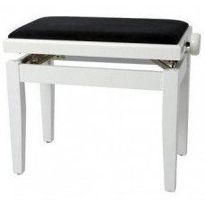 GEWA Piano Bench Deluxe White Highgloss банкетка белая глянцевая прямые ножки верх черный