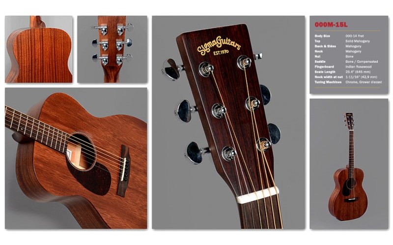 SIGMA 000M-15L - леворукая акустическая гитара