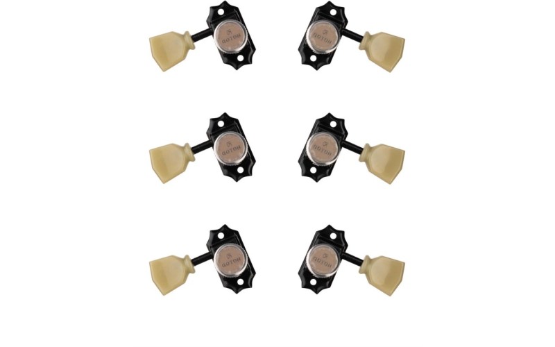 Gotoh SD90-MGT-SL-B-L3+R3 Колки для гитары 3+3, локовые, черные