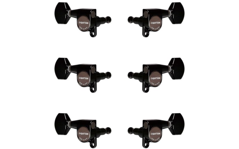 Gotoh SG360-07-B-L3+R3 Колки для гитары 3+3, черные