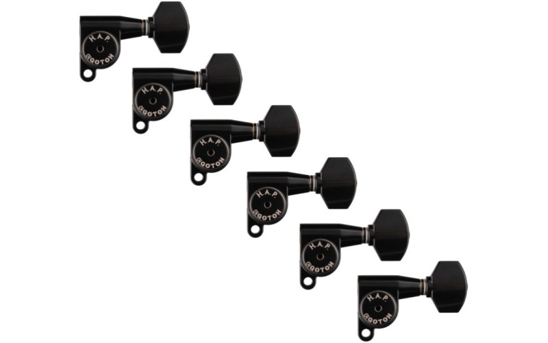 Gotoh SG360-HAPM-07-B-L6 Колки для гитары 6л, локовые, черные